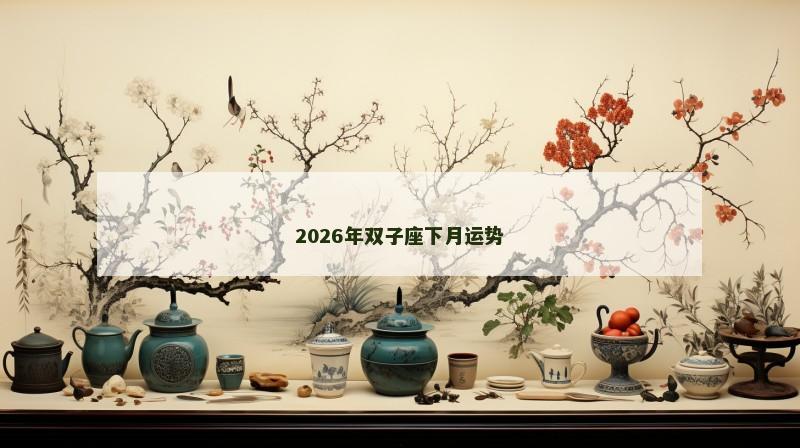 2026年双子座下月运势 2026年双子座下月运势