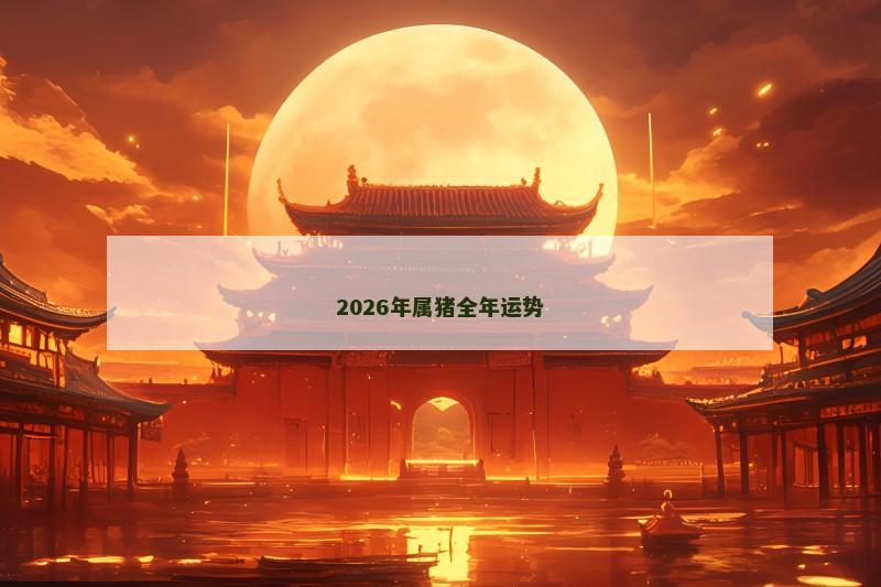 2026年属猪全年运势